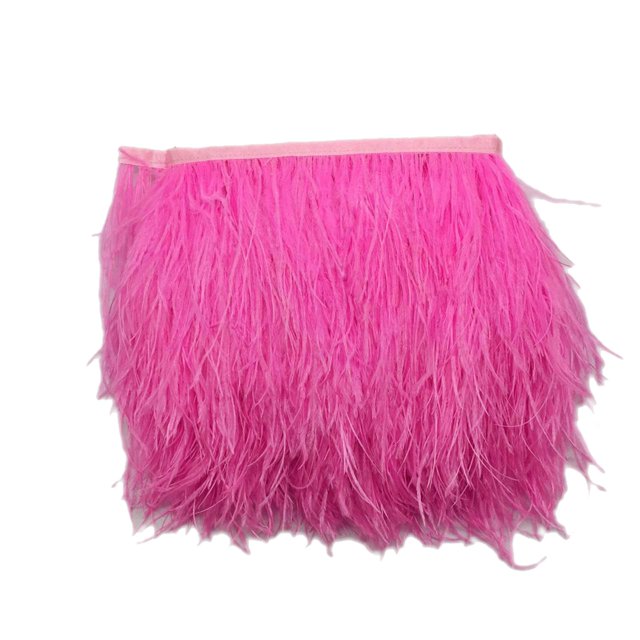 Tiras de Borlas de Plumas de Imitación Cinta de Plumas Esponjosas Adornos Alargar Flecos Embellecer Proyectos de Noche 36 Pul Rosa profundo BLESIY Pluma de avestruz