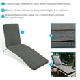 thumbnail image 3 of Sunnydaze Indoor/Outdoor Patio Chaise Lounge Cushion - 72" x 21" - Gray, 3 of 8