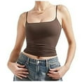 thumbnail image 6 of Women Basic Camisoles Casual Tank Tops Square Neck Shirt 2025 Slim Fitted Basic Layering Shirts, 6 of 8