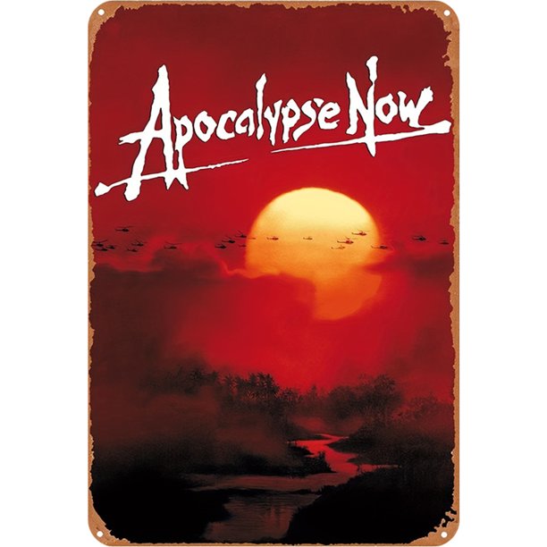 Placa Metal Vintage Apocalipsis Ahora Pintura Hierro Rectangular Artística 30x40cm
