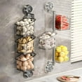 thumbnail image 6 of HAXMNOU Suction Cup Storage Holder Wall Mounted Bins Organizer Drill-Free Suction Cup Storage Container with Hooks and Bathroom Organizer for Kitchen and Shower UseClear Gray 2 Layer, 6 of 8