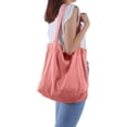 thumbnail image 4 of Lohol Corduroy Tote Bag for Women Girl Canvas Shoulder Handbags Cute Large Purse-pink, 4 of 6