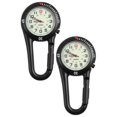 thumbnail image 1 of Backpack Fob Watch 2Pcs Black Stainless Steel Durable Design Clip Watch for Timekeeping, 1 of 4