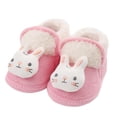 thumbnail image 3 of Povozer Baby Booties Cute Booties Fleece Slippers Soft Warm Crib Shoes Snow Boots(Pink,12-15 Months), 3 of 6