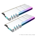 thumbnail image 1 of Computer DDR4 DDR5 5V ARGB Sync Memory Module Radiator PC RGB Colorful Ram Cooler Heatsink Cooling Shim Armor Silvery 2 PCS, 1 of 6
