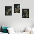 thumbnail image 4 of Abstract Wall Art Flowers Canvas Plants Green Leaf Pictures Prints Contemporary Minimalism Abstract Poster Artwork for Bedroom Bathroom Living Room Wall Decor Ready to Hang [36''''W x 16''''H], 4 of 5