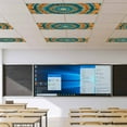 thumbnail image 4 of Fluorescent Light Covers for Ceiling Lights Classroom, Abstract Ethnic Tie Dye Magnetic Ceiling Light Cover Filter for School,Office, 2X4 FT, Pack of 1, Explosion Teal Brown, 4 of 9