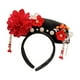 thumbnail image 4 of Diadema antigua china para la cabeza, diadema china Qing, aro para el cabello Hanfu con flores Estilo D, 4 of 7