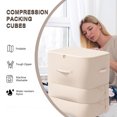 thumbnail image 5 of Up to 50% Off! Boovnll Clothes Storage, 135L Large Capacity Thicken Non-Woven Foldable Storage Bags with Reinforced Handles & Zippers for Clothing, Blanket, Comforters, Storage and Organization, 5 of 5