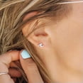 thumbnail image 2 of K-KED Personalized Women 925 Silver,Gold Stud Earring Wedding Party Delicate Jewelry A Pair-Silver, 2 of 6