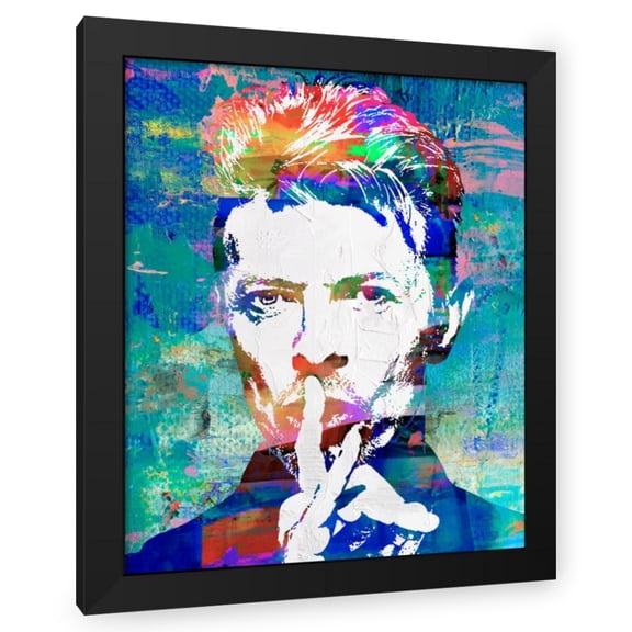 Stephen Chambers 20x23 Black Modern Wood Framed Wall Art Titled - Bowie 2