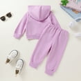 thumbnail image 6 of Younger Tree Baby Boy Girl Clothes Fall Winter Solid Color Zipper Long Sleeve Hoodie Sweatsuit and Sweatpants Outfits for 2-3T, 6 of 8