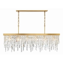 Crystorama Winfield 6 Light Antique Gold Chandelier - 49"W x 24.5"H x 9"D