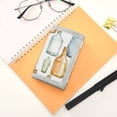 thumbnail image 7 of JIALIOU Nylon Trifold Card Wallet with ID Window Zipper Pocket for Men Women Teen Hand Drawn Bottle, 7 of 7