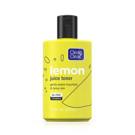 Alcohol Free Fragrance Free Toner - Clean & Clear Alcohol-Free Lemon Juice Facial Toner, 7.5 fl. oz