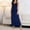 #231-Navy, variant on Warop Women's Nightgown V-Neck, Modal Fabric, Loose Casual for Home and Leisure