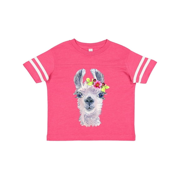 Inktastic Cute Llama with Flower Boys or Girls Toddler T-Shirt