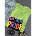 thumbnail image 3 of Live With Pride Banner T-Shirt Women -Smartprints Designs, Female Large, 3 of 4