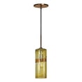 thumbnail image 1 of Jesco Lighting PD408-AM-BZ 1 light Line Voltage Pendant & Canopy with Bronze Socket, Amber, 1 of 1