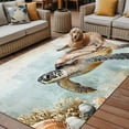 thumbnail image 2 of Fsddascl Turtle Outdoor Rug for Patio/Deck/Porch, Non-Slip Large Area Rug 5 x 8 Ft, Coastal Ocean Coral Reef Retro Shell Sea Indoor Outdoor Rugs Washable Area Rugs, Reversible Camping Rug Carpet, 2 of 5