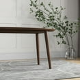 thumbnail image 3 of Ada Mid-Century Modern Oval Dining Table - Walnut Wood, 67" Seats 6, for Dining Room or Kitchen. Stylish, Space-Saving Design, Brown Finish, Solid Wood., 3 of 16