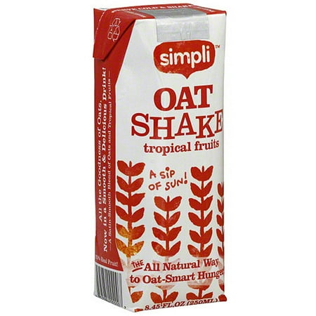 Simpli Tropical Fruits Oatshakes, 8.45 oz (Pack of 10)