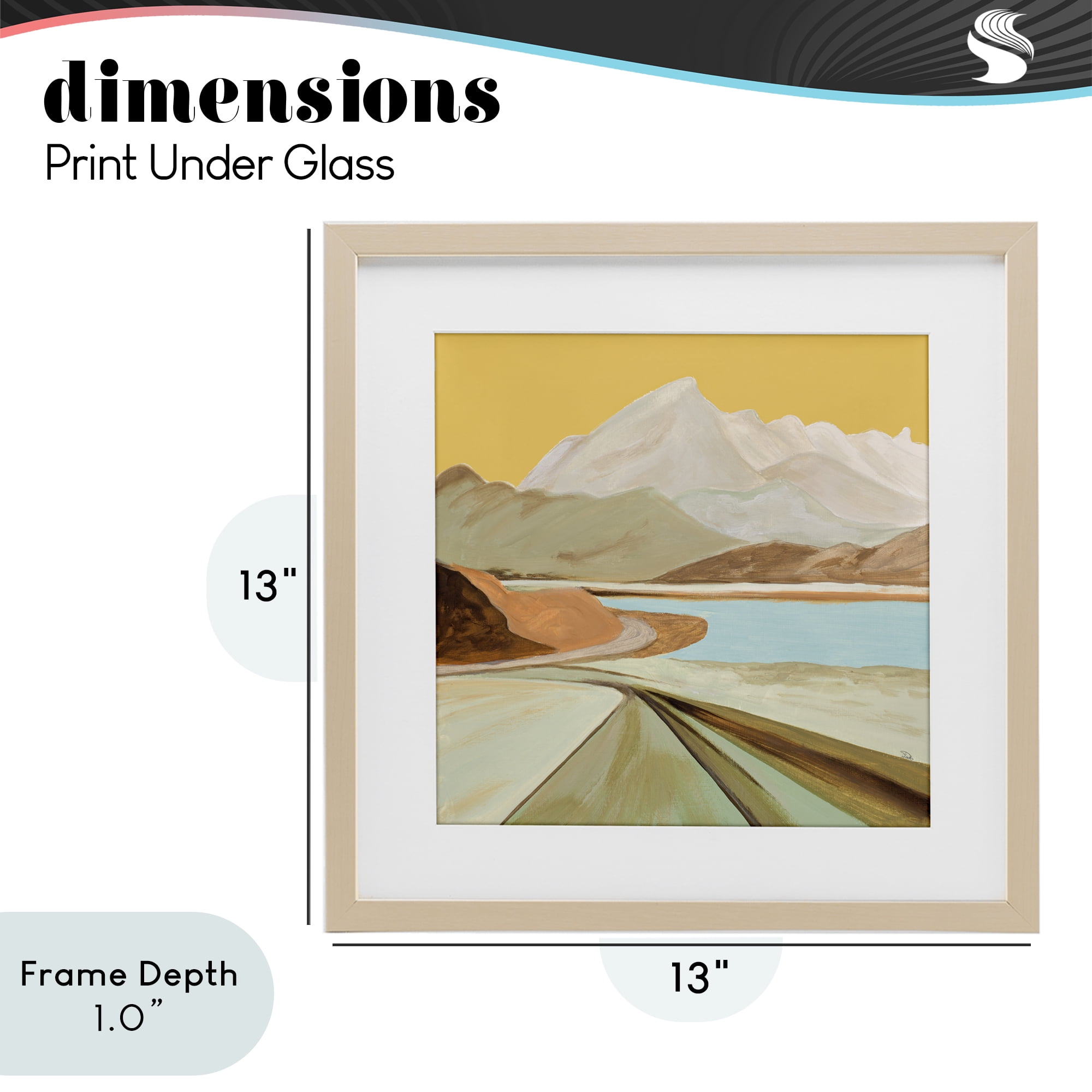 Stupell Industries Retorno Mountain Sunrise Birch Framed Print Under Glass, design by Patricia Pinto