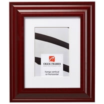 Craig Frames Contemporary Upscale, 22x28 inch Cherry Red Picture Frame Matted for an 18x24 Photo
