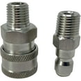 thumbnail image 2 of Pressure Washer Stainless Steel 3/8" Male Quick Connect and Plug Set, 2 of 9