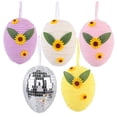 thumbnail image 6 of Decorative Easter Egg Ornaments With Sunflower Embellishments And Reflective Disco Ball In Assorted Colors, 6 of 8