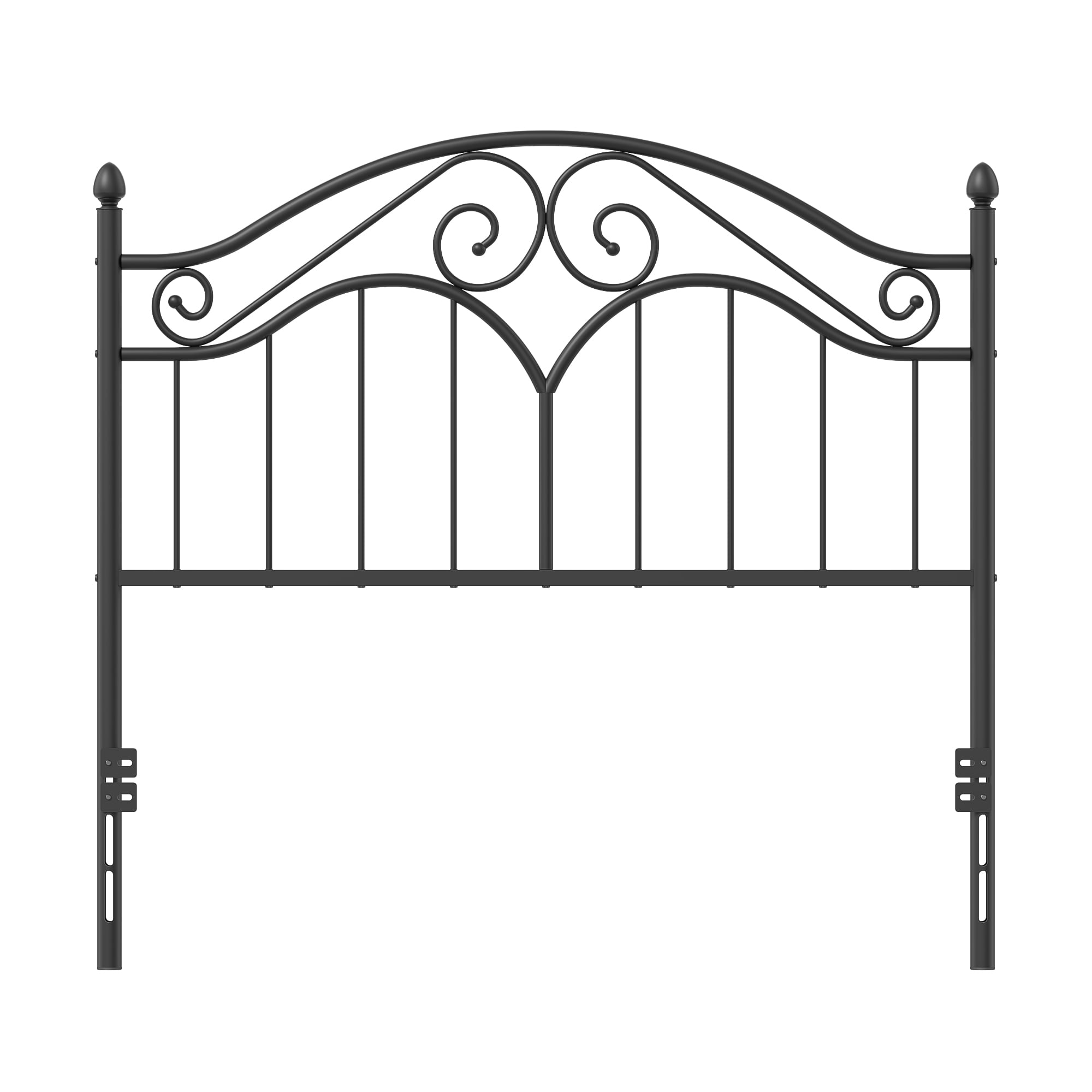 Yoneston Vintage Metal Queen Headboard with 3-Level Height Adjustment Design, Black