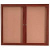 Aarco Products CBC4860R 2-Door Enclosed Bulletin Board - Cherry