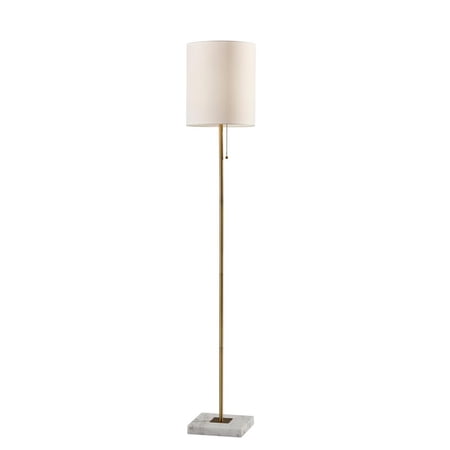 Adesso Fiona Floor Lamp  Antique Brass
