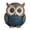 Blue, variant on Owl Statue for Home Decor, Resin Tabletop Owl Figurine with Gold Accents, Cute Animal Sculpture for Bookshelf or Office Desk, Bird Ornament Gift for Birthday Christmas Anniversary (Blue)