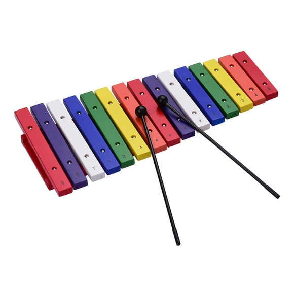 Xilófono de 15 teclas. colorido instrumento de percusión musical. instrumento de educación temprana para el desarrollo del sentido de la música Tomshoo Xilófono