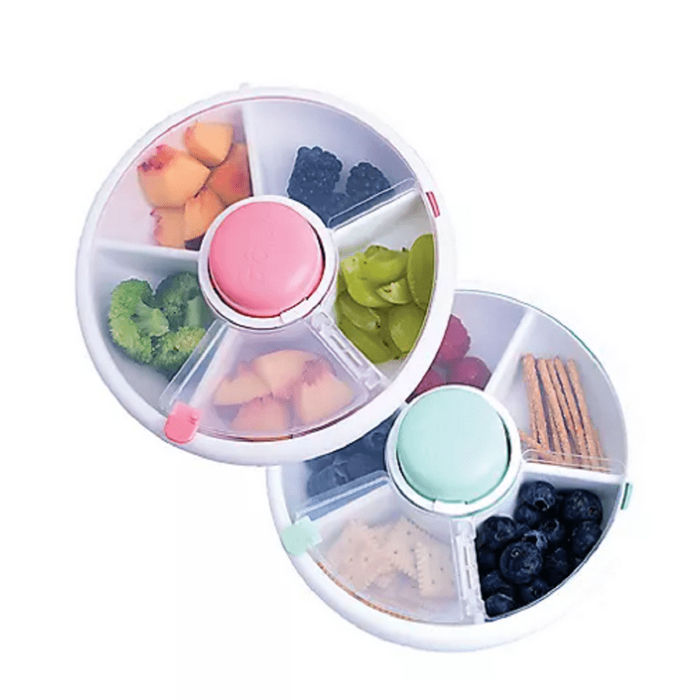 GoBe Kids Original No-Spill Snack Spinner 5 Compartments Coral NEW  850025083010