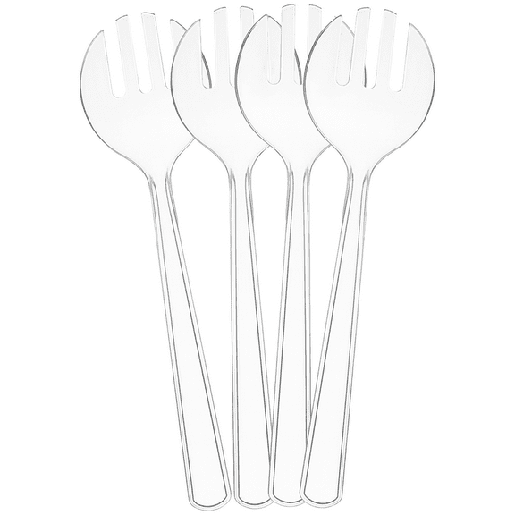 Set of 4 - 10" Clear Plastic Serving Forks