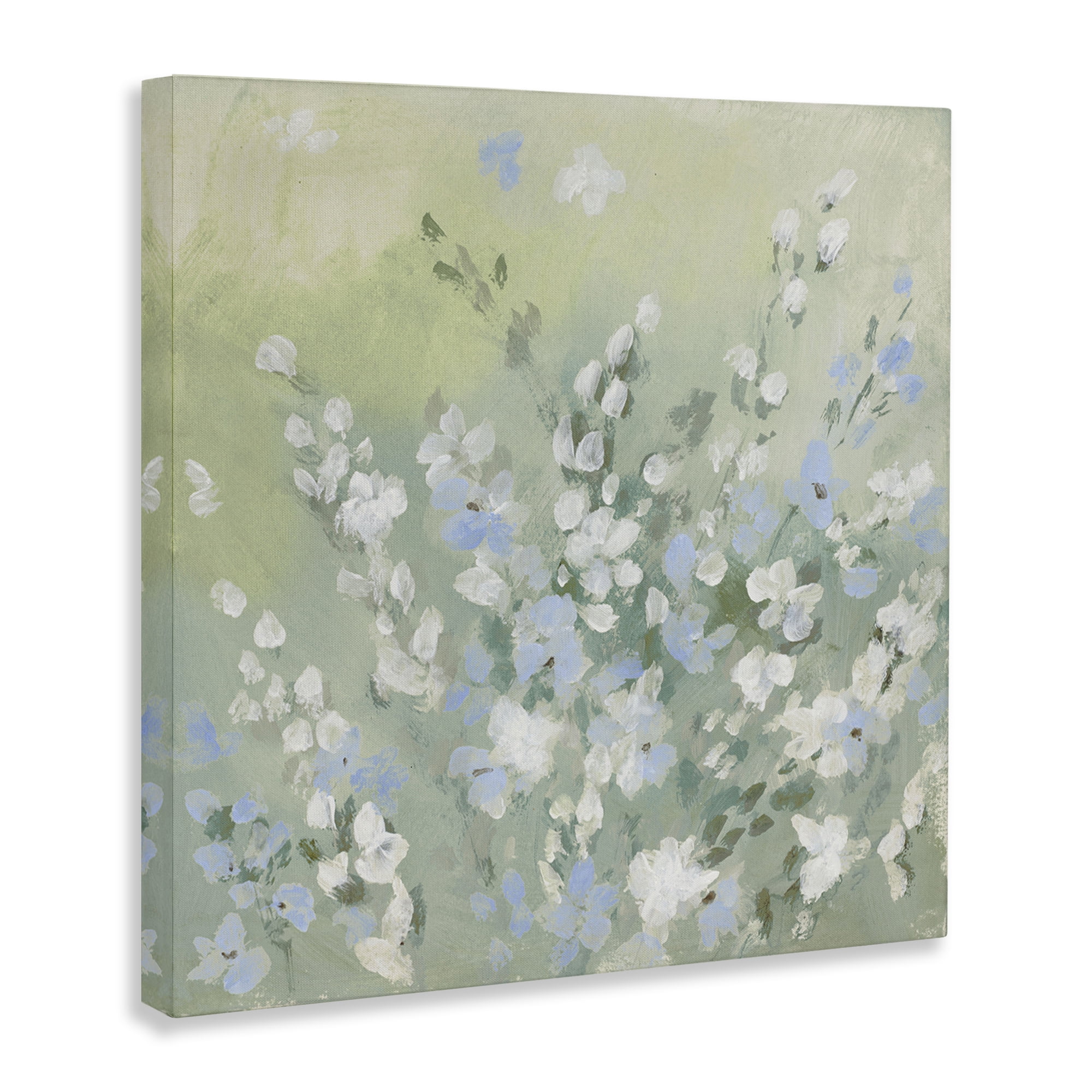 Stupell Industries Wispy Willows White Wildflowers Floral & Botanical Painting Wrapped Canvas Art Print Wall Art, 36 x 36