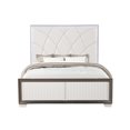 thumbnail image 4 of Fabio Modern Style LED Queen 4PC Bedroom Set Made With Wood in White, 4 of 18
