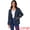 Navy Blue, variant on Women's Lightweight Windbreaker Jacket with Hood Pockets 2XL Black