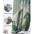 thumbnail image 3 of Boho Tropical Kitchen Curtains Summer Palm Leaves Botanical Beige Cafe Short Curtains for Bathroom Blackout Window Curtain Grommet Small Window Treatment Drapes for Bedroom Living Room 27.5"x39"x2, 3 of 9