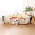thumbnail image 3 of Cama de tubo tipo túnel plegable para gatos, laberinto, tienda de juegos, juguete interactivo para interiores naranja y verde, 3 of 9
