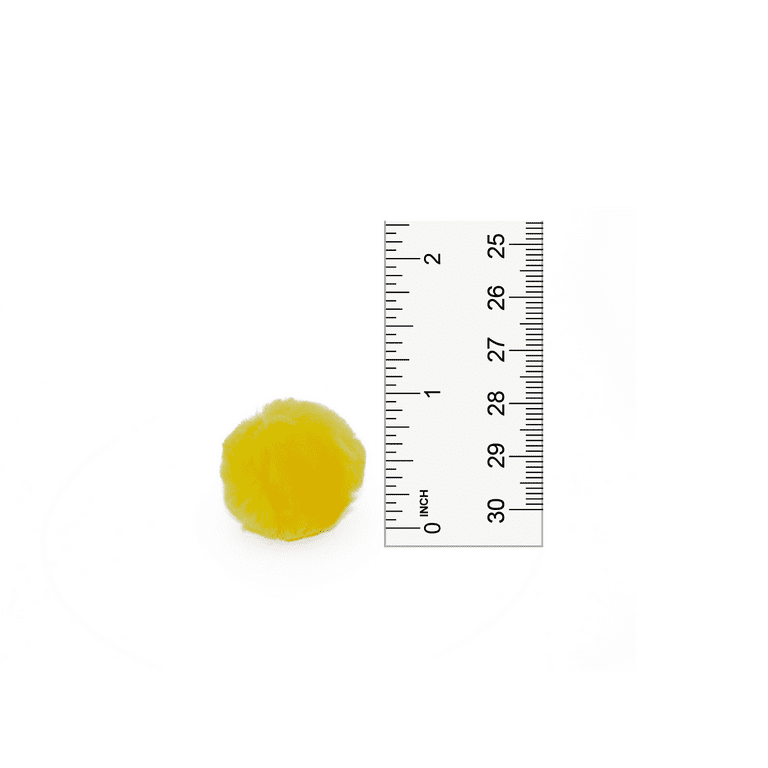 1 inch Yellow Small Craft Pom Poms 100 Pieces 