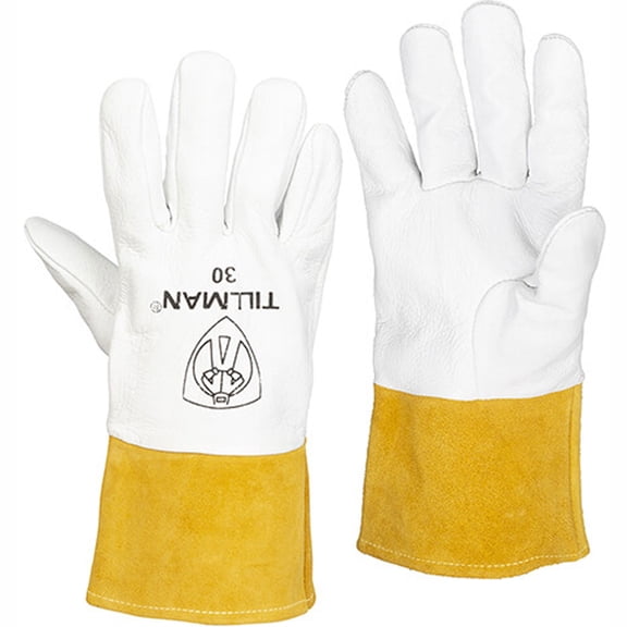 Tillman 30 Top Grain Pigskin TIG Welding Gloves, Unlined with 4" Cuff, X-Large