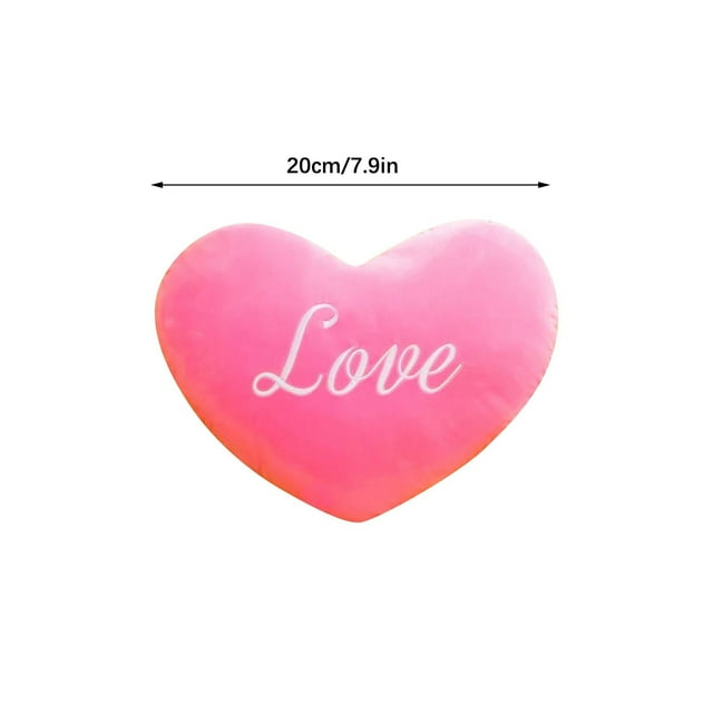 Cheapark Cute Heart-Shaped Valentines Day Pillow - Soft Decorative Cushion for Gift Romantic Scene Decoration & Home Ambiance