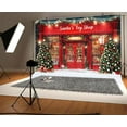 thumbnail image 5 of 7 x 5 ft Red Christmas Photo Backdrop Santa's Toy Shop Photography Background Xmas Tree Gift Snow Window Store Backdrop Christmas Wall Decoration Winter Gift Background Photo Booth, 5 of 5