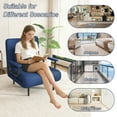 thumbnail image 6 of Timbernest Convertible Sofa Bed Sleeper Chair, 5 in 1 Reclining Chair, Folding Chair Bed Sleeper w/ Pillow and Adjustable Backrest, Blue, 6 of 13