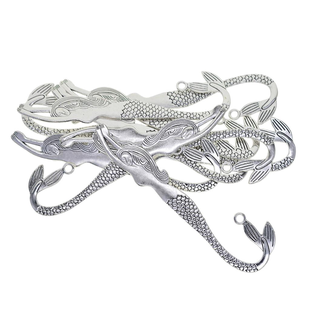 2x 10 Pcs Mermaid Bookmarks Bookmarks Bookmarks Bookmarks Paper Clips, Made of Metal
