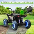 thumbnail image 6 of Joyracer 4WD 24V 2-Seater Kids Ride on Toy, 4×200W Motors, 7AH Battery Powered Electric 4-Wheeler ATV w/ Kneepads, Music, Green, 6 of 8