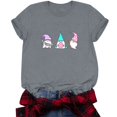 thumbnail image 4 of Moda Mujer Causal Pascua Cuello redondo Blusa estampada Camiseta de manga corta Tops de verano Pompotops  hkajfhjk461187, 4 of 6